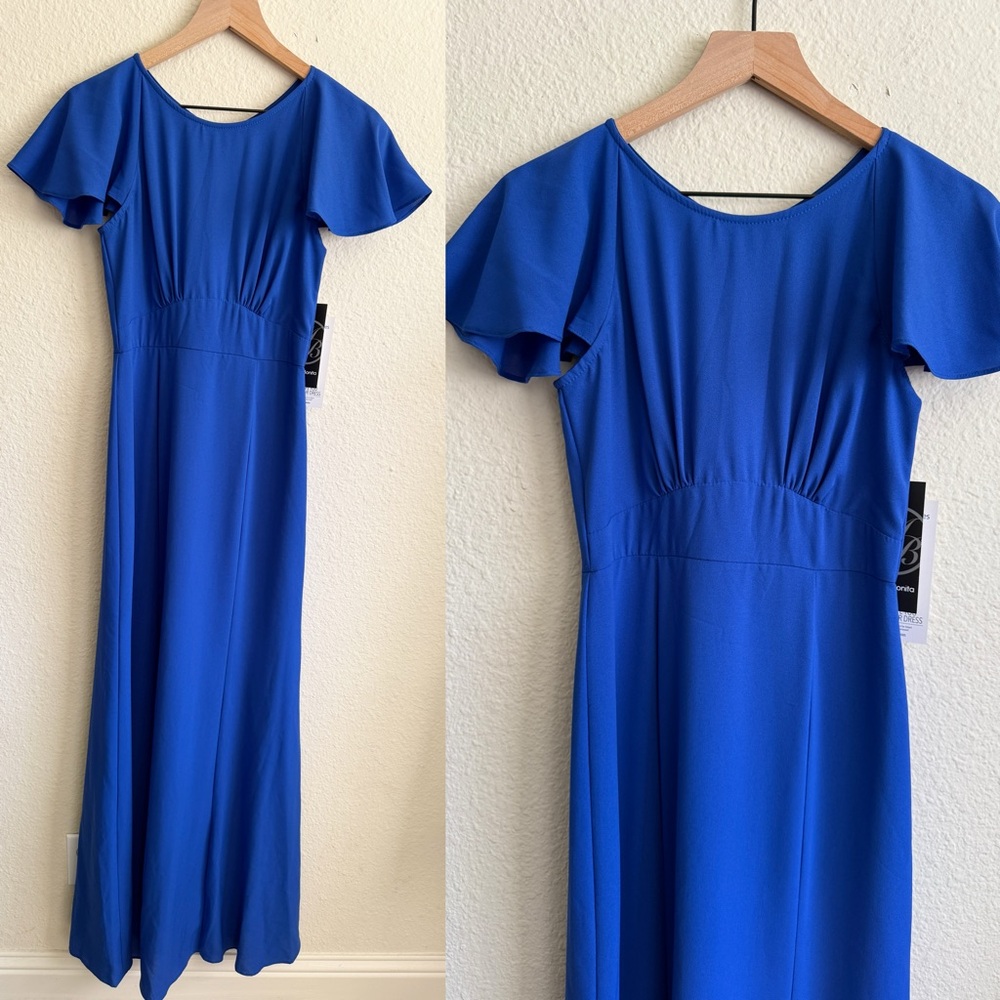 Maria Bonita Maxi Elegant Blue Women's Dress-size S-NWT